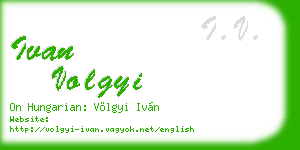 ivan volgyi business card
